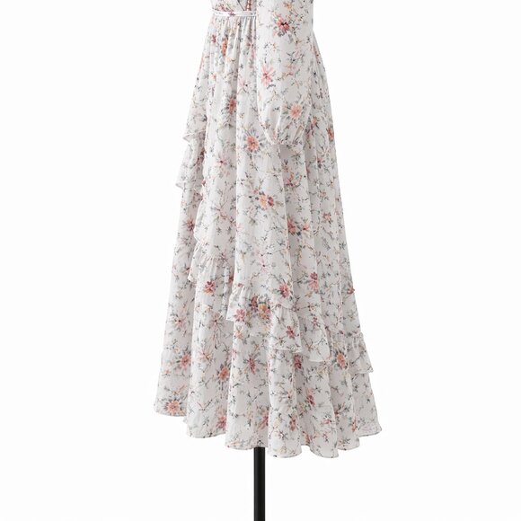 NWOT New York & Company Eva Mendes White Floral Dress Size L - Picture 10 of 12
